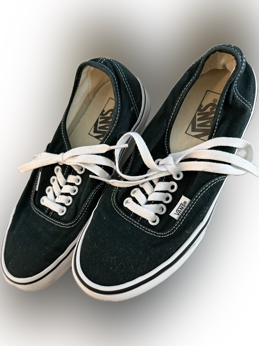 Vans Canvas Low-Top Sneakers with White Laces